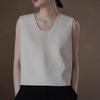 Pre-sale Elegant First Gen Textured U-neck Loose Vest