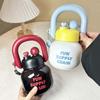800Ml Big Belly Plastic Water Bottles With Handle Tea Filter Double Drink Kettle Cute Girls Juice Milk Bubble Coffee Sippy Cup
