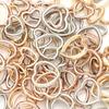 100 Stück Vergoldete Liebesherz Hohl CCB Perlen Kunststoff Lose Abstandshalter Perlen Für Schmuckherstellung DIY Halskette Armband Zubehör