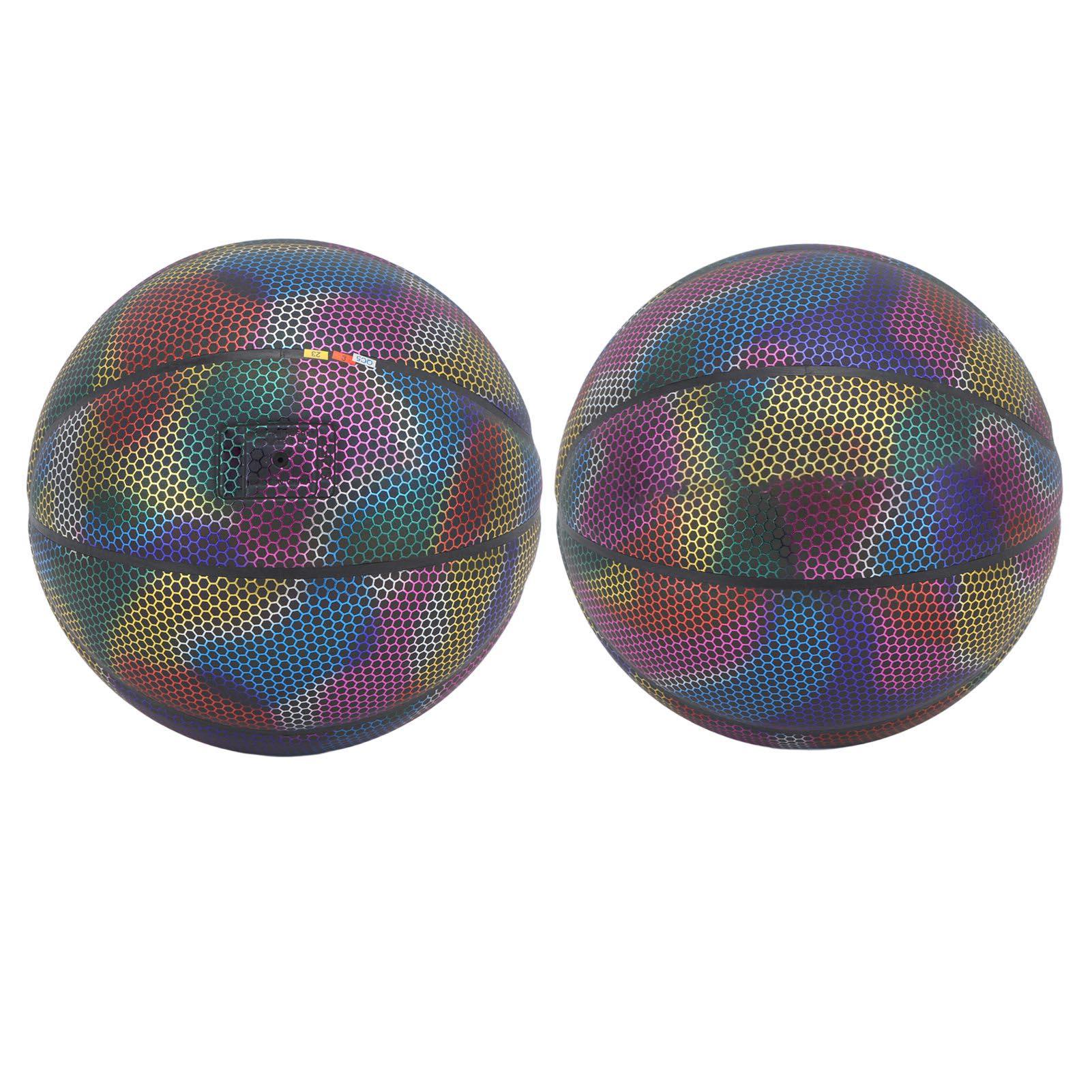 

Reflective Basketball Size 7 Cool Bright Glowing Luminous Basketball for Kids Adults Indoor Outdoor