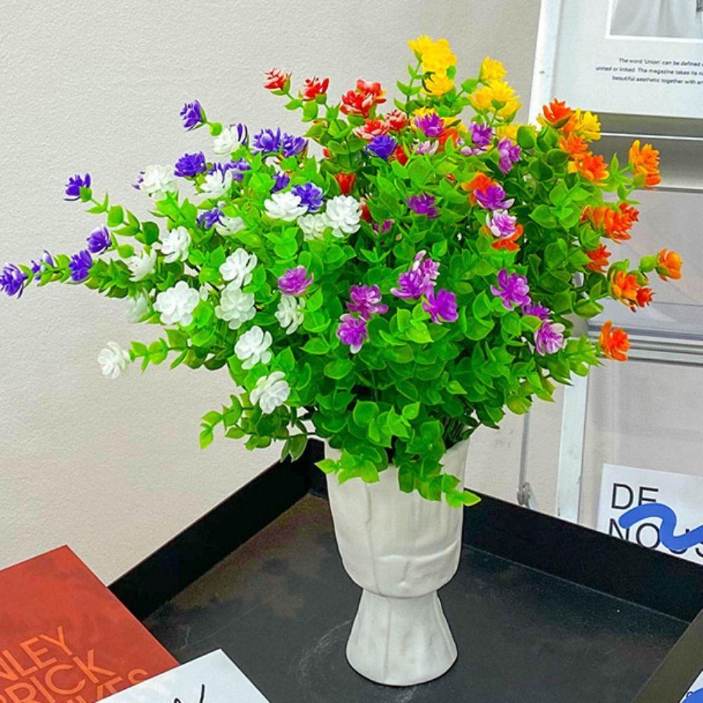 Mehrfarbige Künstliche Eukalyptusblumen Plastik-Eukalyptus-Strauß Innendekoration