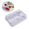 Acrylic Appetizer Tray Divided Serving Platter 5 Removable Snacks Bowls Snack