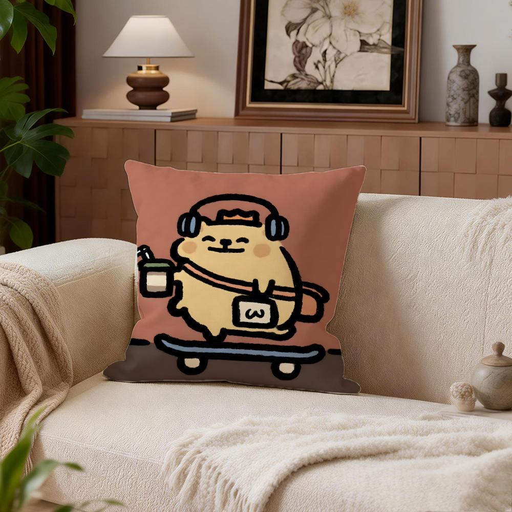 Cute Bearisbug Cushion Cover Cushion Cover Set 4Pcs 50X50 45X45 40X40 Pillowcase Decorative Sofa Home Decor
