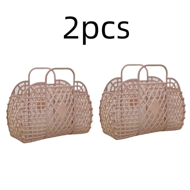 Detachable Shower Basket Plastic Bath Basket Bathroom Hollow Wash Storage Basket Shopping Basket