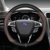 AAANE1 Carbon fiber Car Steering Wheel Cover For Ford Focus F150 Mondeo Fiesta Kuga Edge Ecosport Explorer Escape Fusion Ranger Taurus