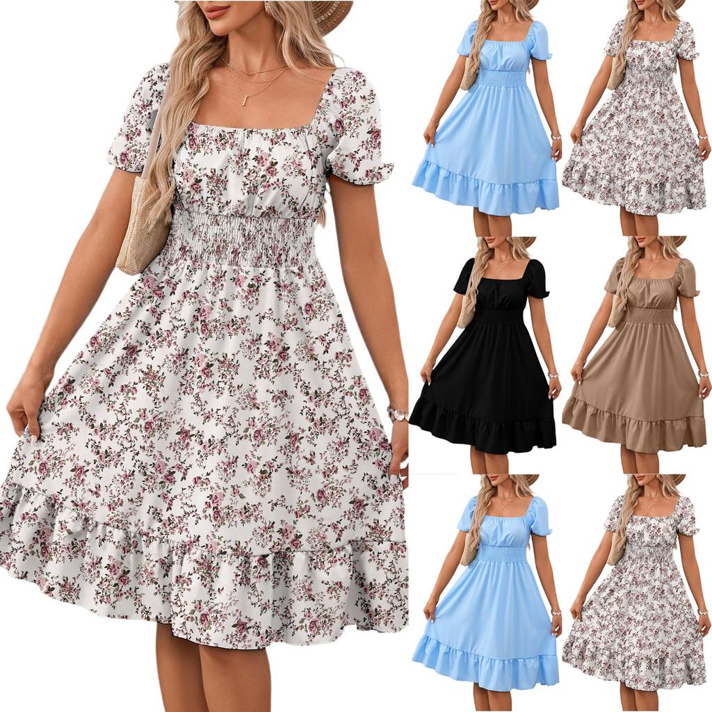 Women's Long Dress Maxi Dress Casual Dress Chiffon Dresses Swing Dress Casual Mature Outdoor Daily Date Ruffled Short Sleeve V-neck Dress