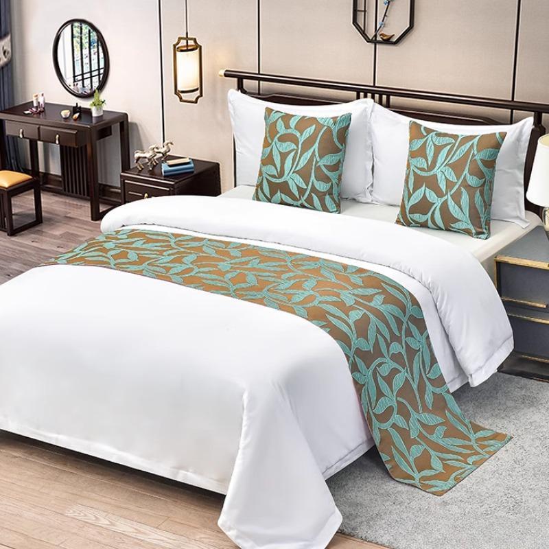 Simple Modern Household Bed Flag New Wedding Bedroom Hotel Bed Bed Runner Patterned Bed Tail Scarf Bed Cover