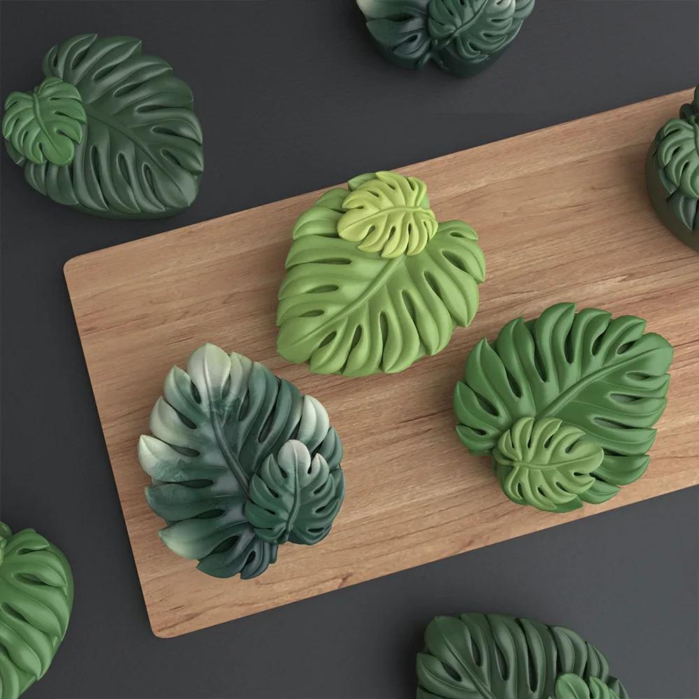 Turtle Backed Bamboo Leaves Silicone Mold for Handmade Secure Soap Resin Crafts DIY Botanical Artisan Creative Design Clay Mold