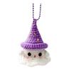 Halloween Crochet Ghost Ornament Cute Handmade Knitted Frog/Cat/Spider/Strawberry Ghost Hanging Decoration for Car Rearview Mirror Bag Charm
