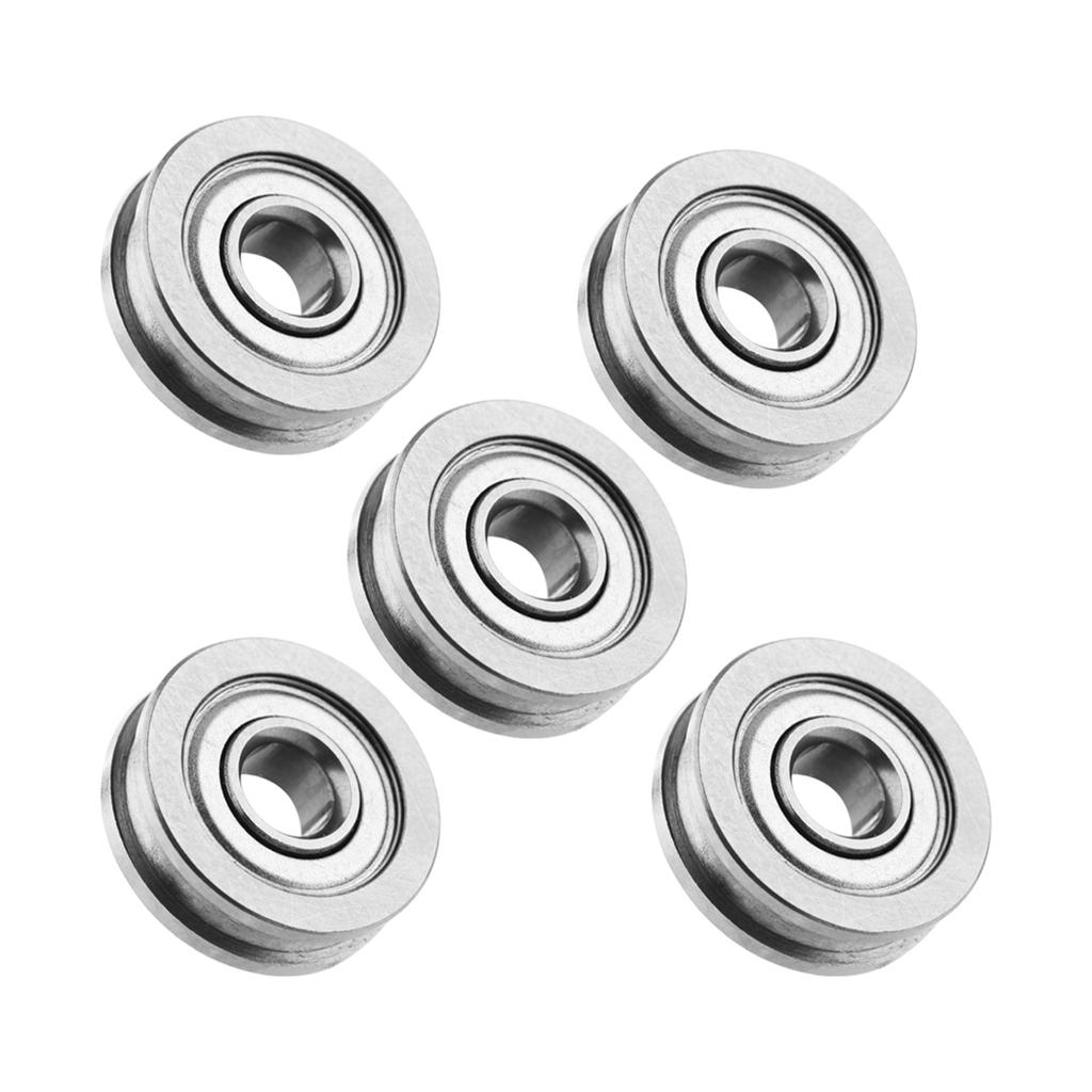 10 Pcs Metal U groove Sealed Guide Wheel Pulley Rail Ball Bearing U604ZZ 4 * 13 * 4mm