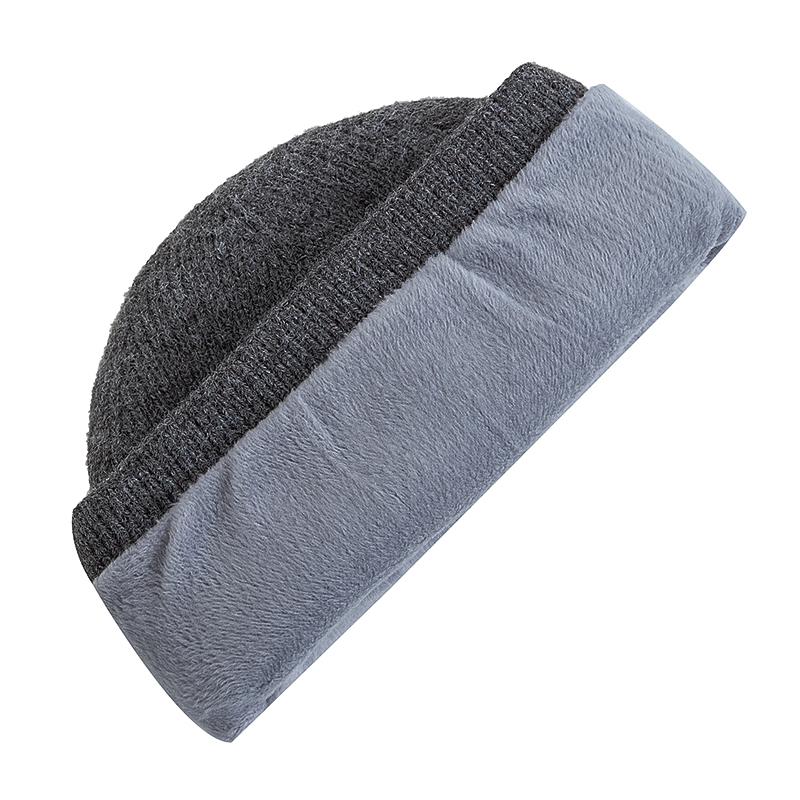 New Style Unisex Winter Hat Fur Lined Warm Dandy Cap Stylish Soft Beanie Hats For Men Women Thicken Ski Sports Knitted Hat