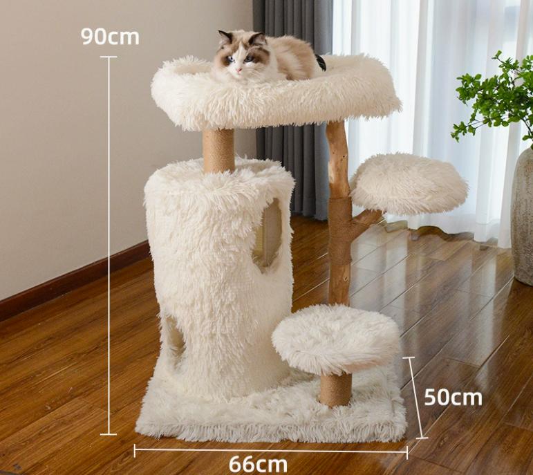 Manufacturer Wholesale Stock Luxury Solid Wood Cat Climbing Frame Cat Bed Jumping Platform Multi-layer Sisal Cat Tree
