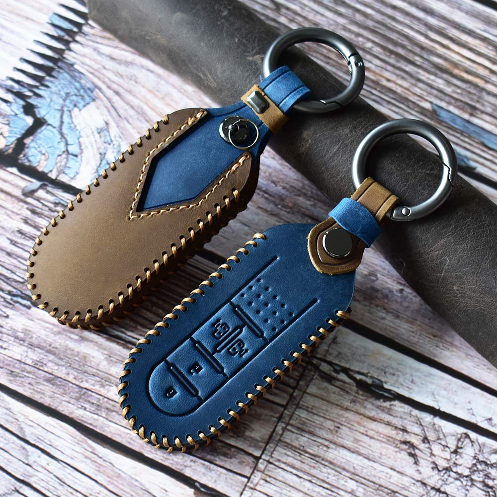 [SANRILY] Daihatsu Smart Key Case, Leather, Key Cover, Scratch-Resistant, Anti-Falling, Protection, Stylish, High-quality, Keychain,
