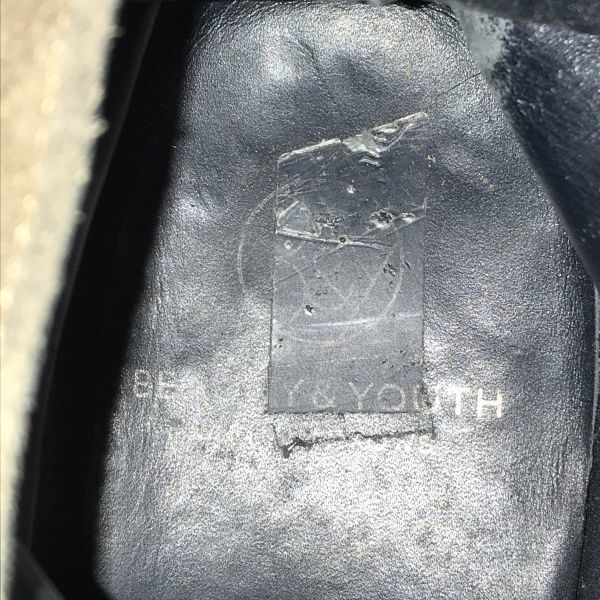 B&Y UNITED ARROWS suede leather chukka boots men 8 26.0 beige Goodyear welt desert(USED)