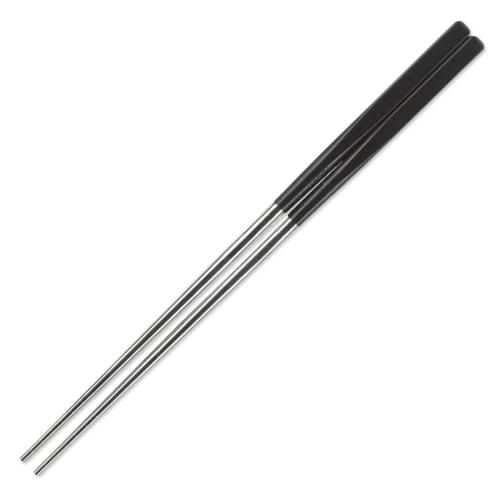 J-kitchens Chopsticks Korean 24cm Hollow Chopsticks Black Made in Japan