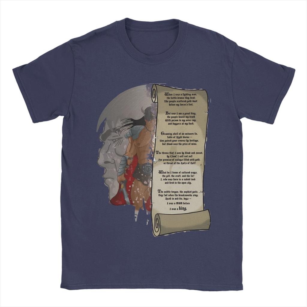 Conan Der Barbar T-Shirts für Unisex Baumwolle Kreatives T-Shirt Rundhals T-Shirts Kurzarm Kleidung Große Größen