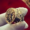 New England Lion Seal Ring: Noble Family Engagement or Wedding Anniversary Gift for Men