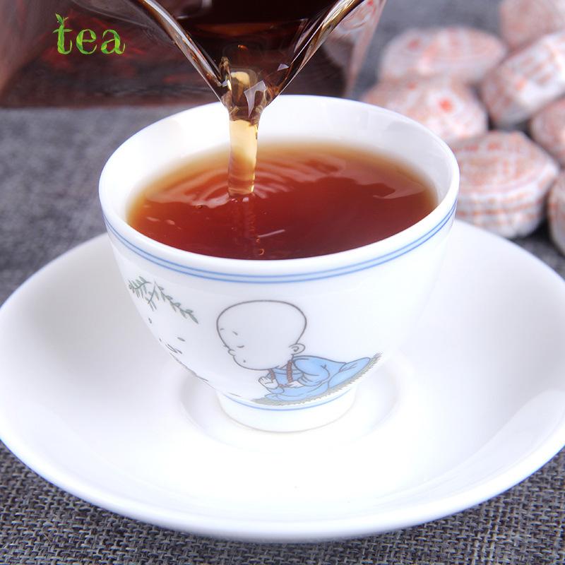 Yunnan Menghai Pu'er Tea Mature Tea, Muzhi Original Flavor Tuo Mini Xiao Tuo Original Flavor and Rich Aroma Tea 500g