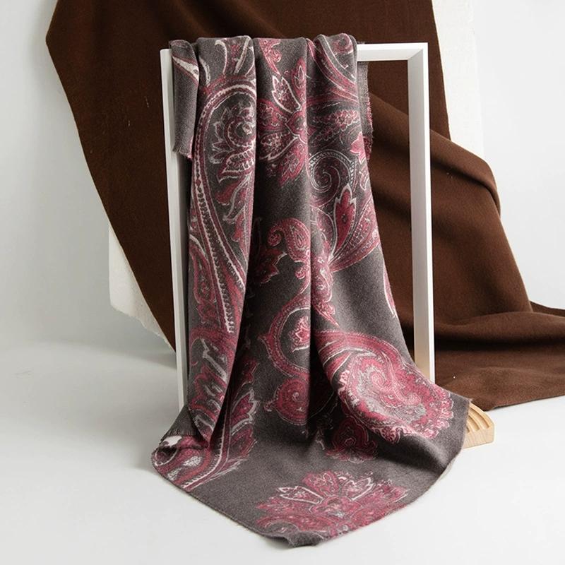 Women Winter Warm Cashew Printed Versatile Scarf For  Vintage Faux Cashmere Scarves And Shawls For Ladies