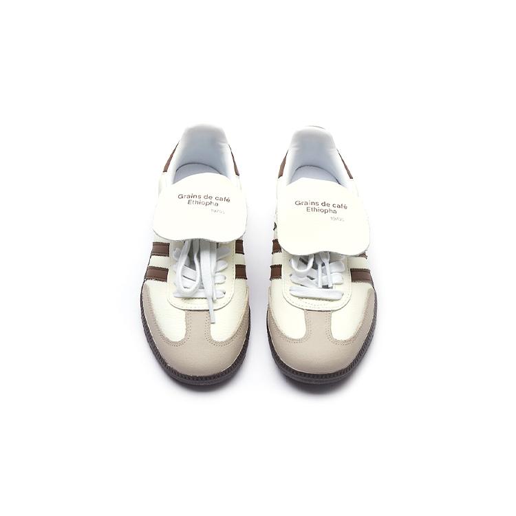 Adidas Originals Samba Slip Resistant Abrasion Resistant Low top Skateboard Shoes Unisex Beige Brown IG1024(Team15-)