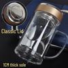 High-Temperature Resistant Double-Layer Printed Borosilicate Glass Tea Cup