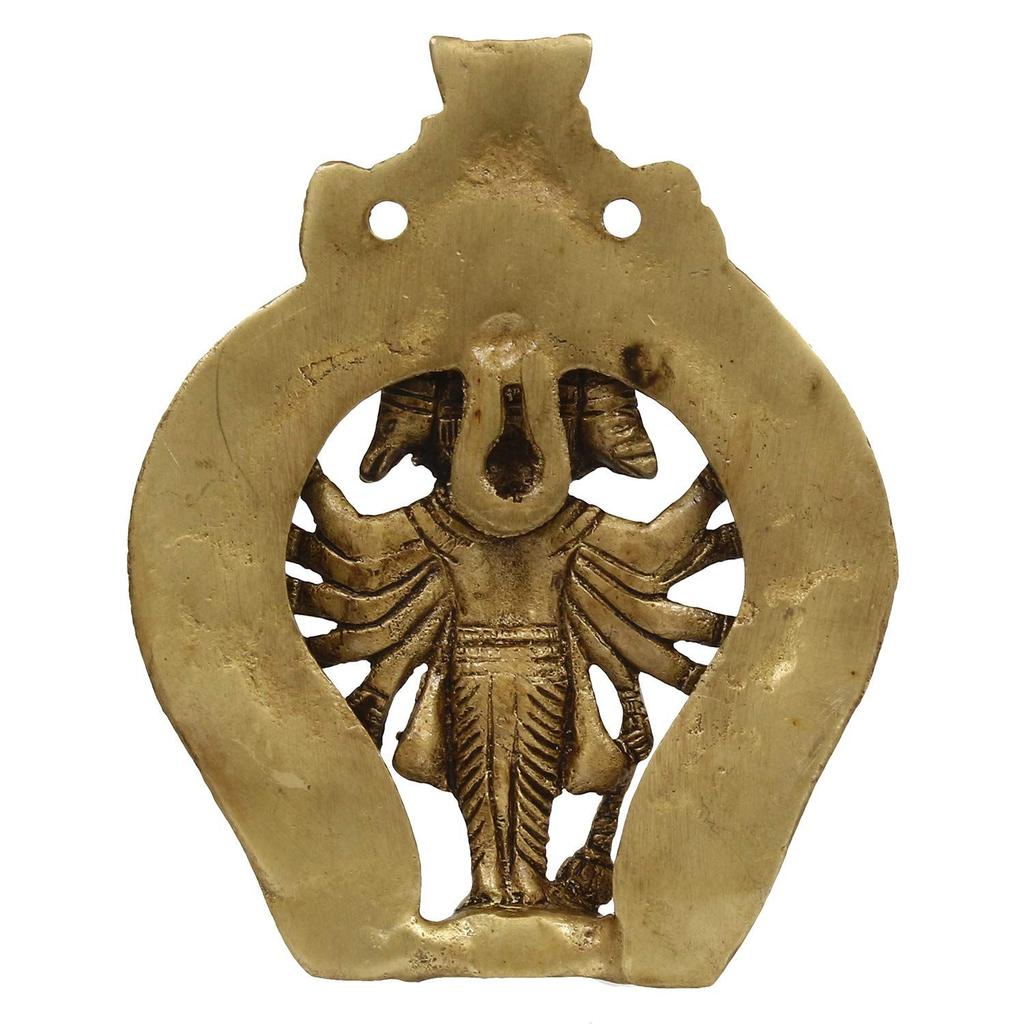 CraftIndia Panchmukhi Lord Hanuman Brass Idol Statue