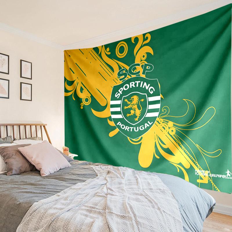 Sportlicher Fußballwappen Wandteppich, Einzigartiger Design Wandteppich, Wanddekoration für Schlafzimmer, Wohnzimmer, Spielzimmer, Herzliche Fan-Feiertagsgeschenke