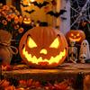 Battery-efficient Pumpkin Lamp Halloween Evil Lantern, Large LED Light Up Jack O Lantern Decor for Party Scene, Spooky Outdoor Indoor Decoration,