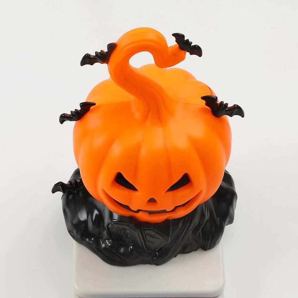 Luminous Pumpkin LED Lamp Plastic Electronic Nightlight Halloween Candle Light Home