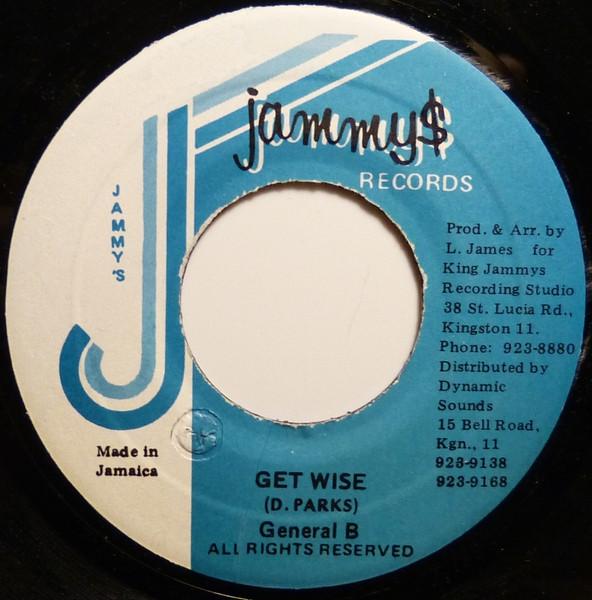

7inch Record GENERAL B Get Wise NONE Jammys Records Jamaica Reggae Ska Dub Used