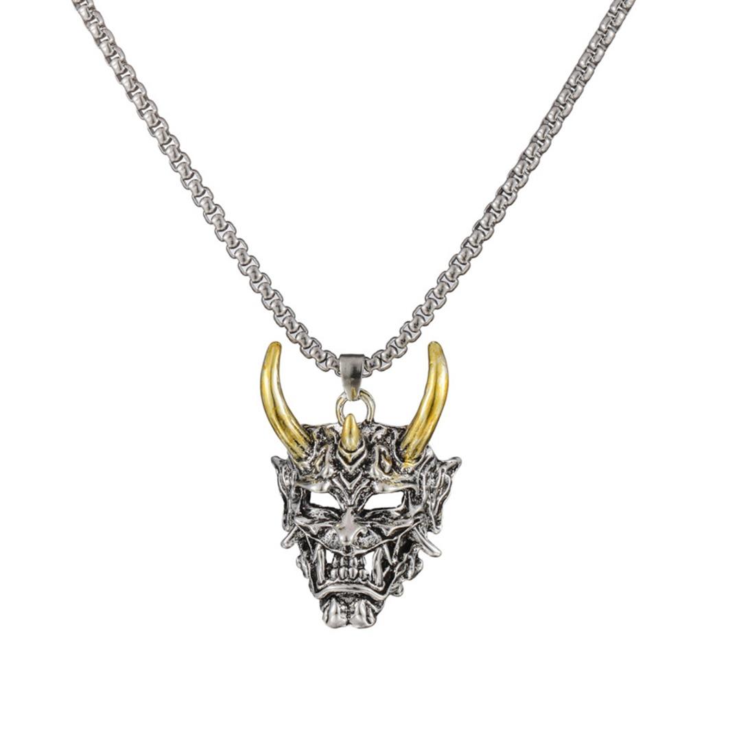 Collana Con Teschio Di Mucca Da Cowgirl Occidentale Con Catena Impermeabile In A - Foto 2