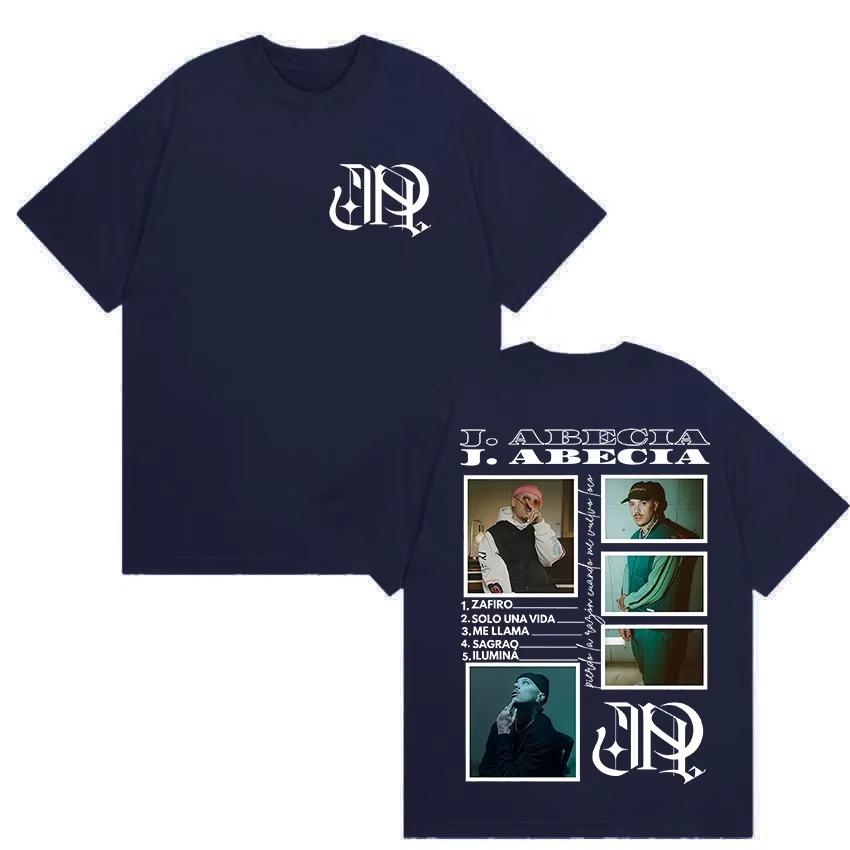 2026 Summer Rap Singer Jaabecia Tour Merch Pattern Tshirt Mens Hip Hop Retro pure Cotton Casual Tshirt Mens Tshirt