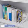 1Pc Heavy Duty Book Shelf -Space-Saving Desktop Organizer, Anti-Tip Design, No Assembly Required, Transparent Book Rack for Home