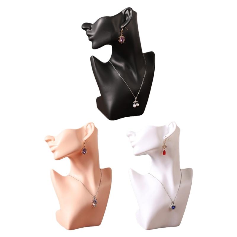 Versatile Mannequin Necklace Earring Ring Holder for Home and Shop Jewelry Presentation Featuring PVC Build