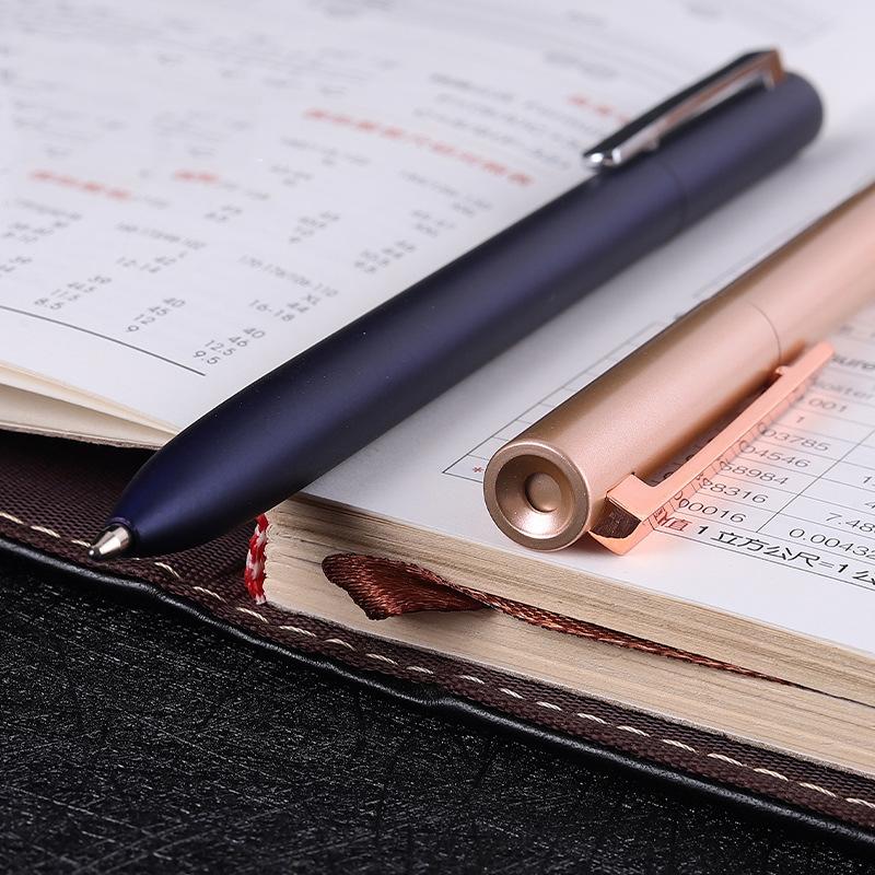 Penna a Gel Rotante in Metallo Penna Segnatrice con Ricariche per Penne Segnatrici Metalliche Xiaomi 0,5 MM Scrittura Fluida Sobria Elegante e Solida Ufficio Business