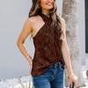 Camisola de talla grande para mujer, camiseta informal de verano, chaleco con estampado a rayas