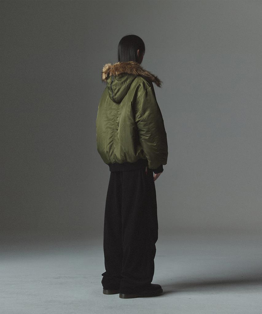 NOT4NERD Striped Rib Parachute Corduroy Pants - Black