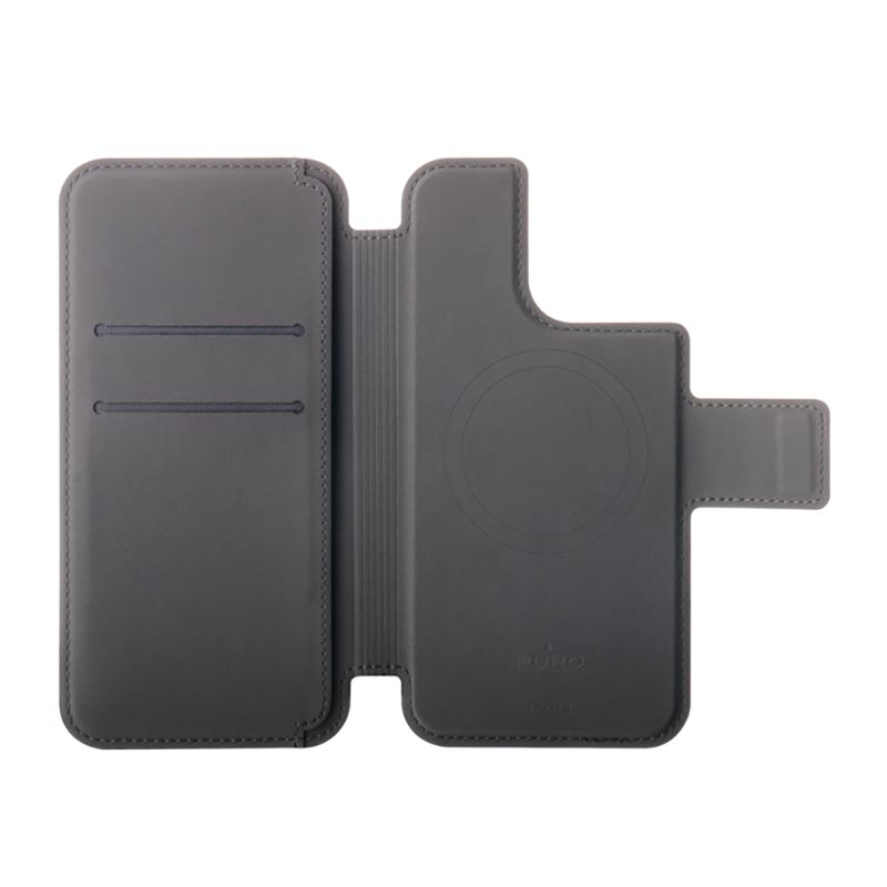 Puro Folio Magsafe Case - Etui Iphone 14 Pro / 13 Pro (Czarny)