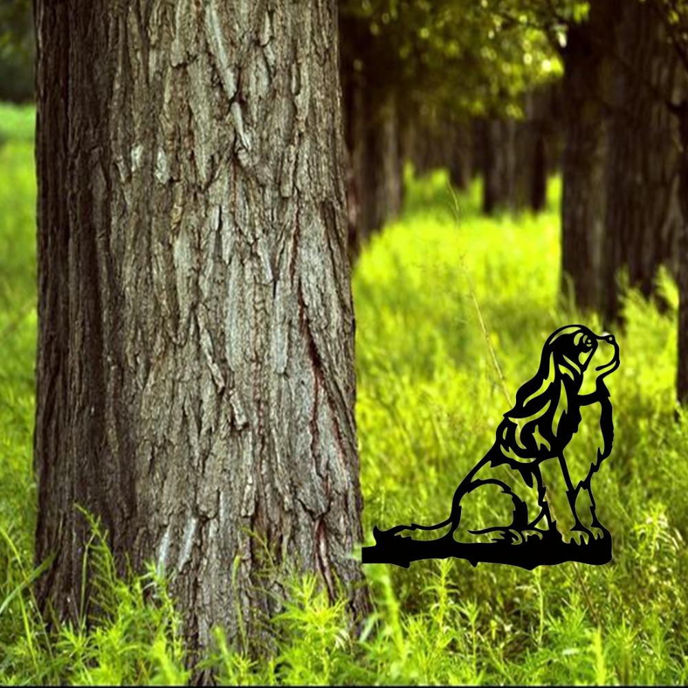 1 шт. Металлическая табличка с силуэтом щенка спаниеля – деревенский декор для дома — фото 7
