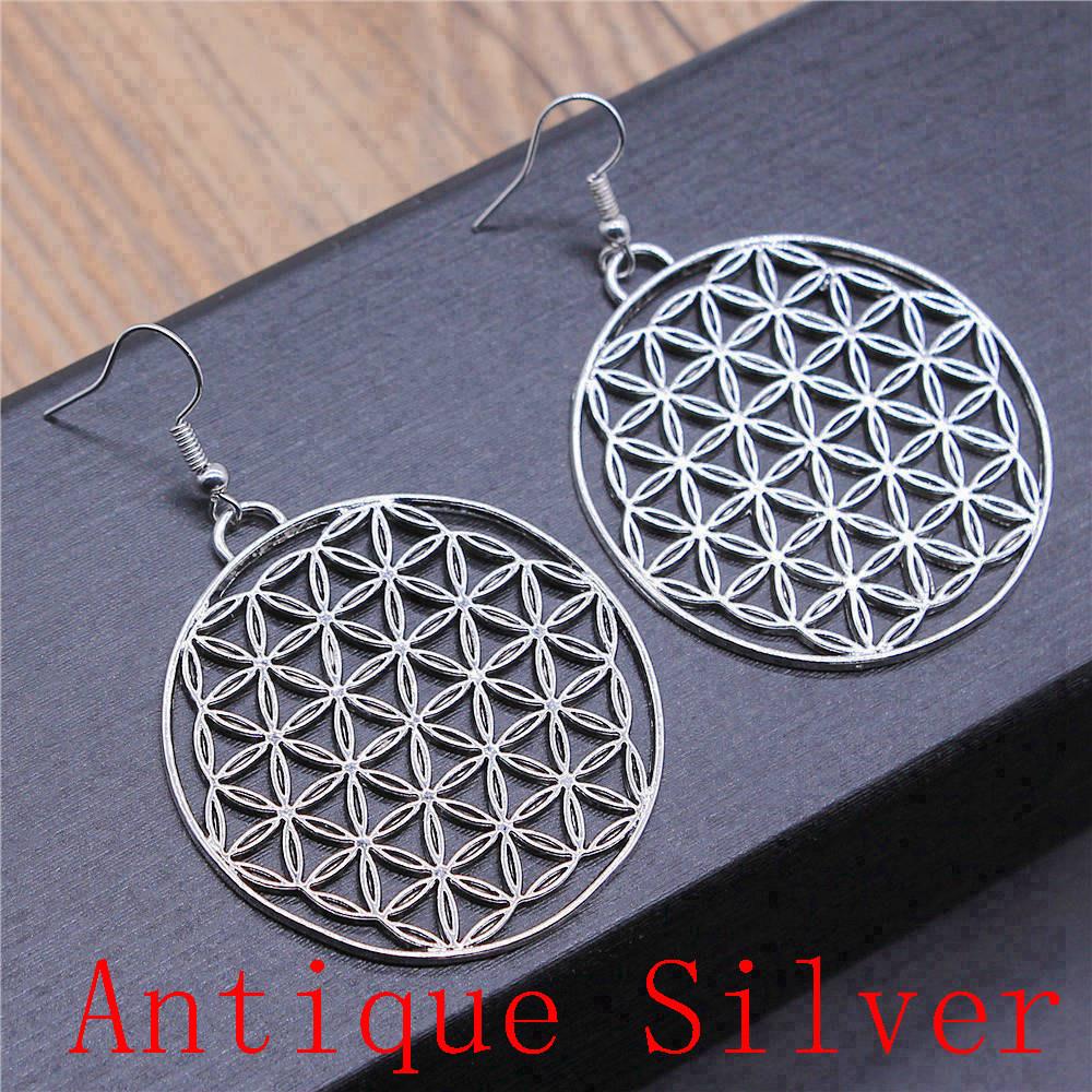 Mandala Pattern Drop Earrings Dangle Drop Earrings For Women Jewelry Making Wholesale