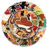 50 Western Cowboy Retro Cartoon Stickers - Waterproof, Removable, Ideal for Suitcases, Notebooks, Journals