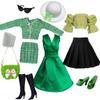 6-Point Fashion Doll Clothes & Handbag Set for 30cm BJD, Barbie, Fairy & Supermodel Dolls.