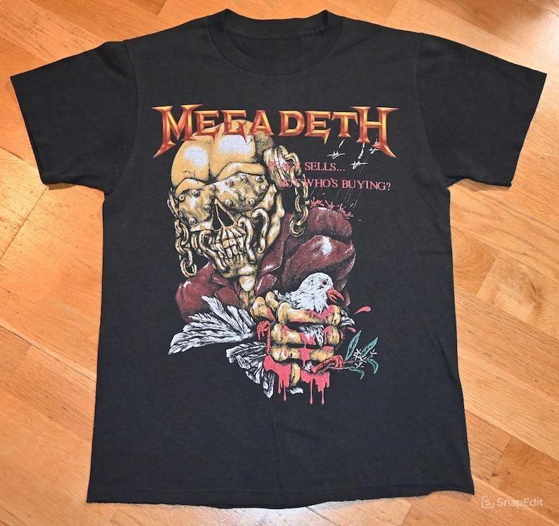 Винтажная футболка Megadeth 1987 года, тур по США, унисекс, рок, метал, подарок фанату группы, все размеры, футболка унисекс S
