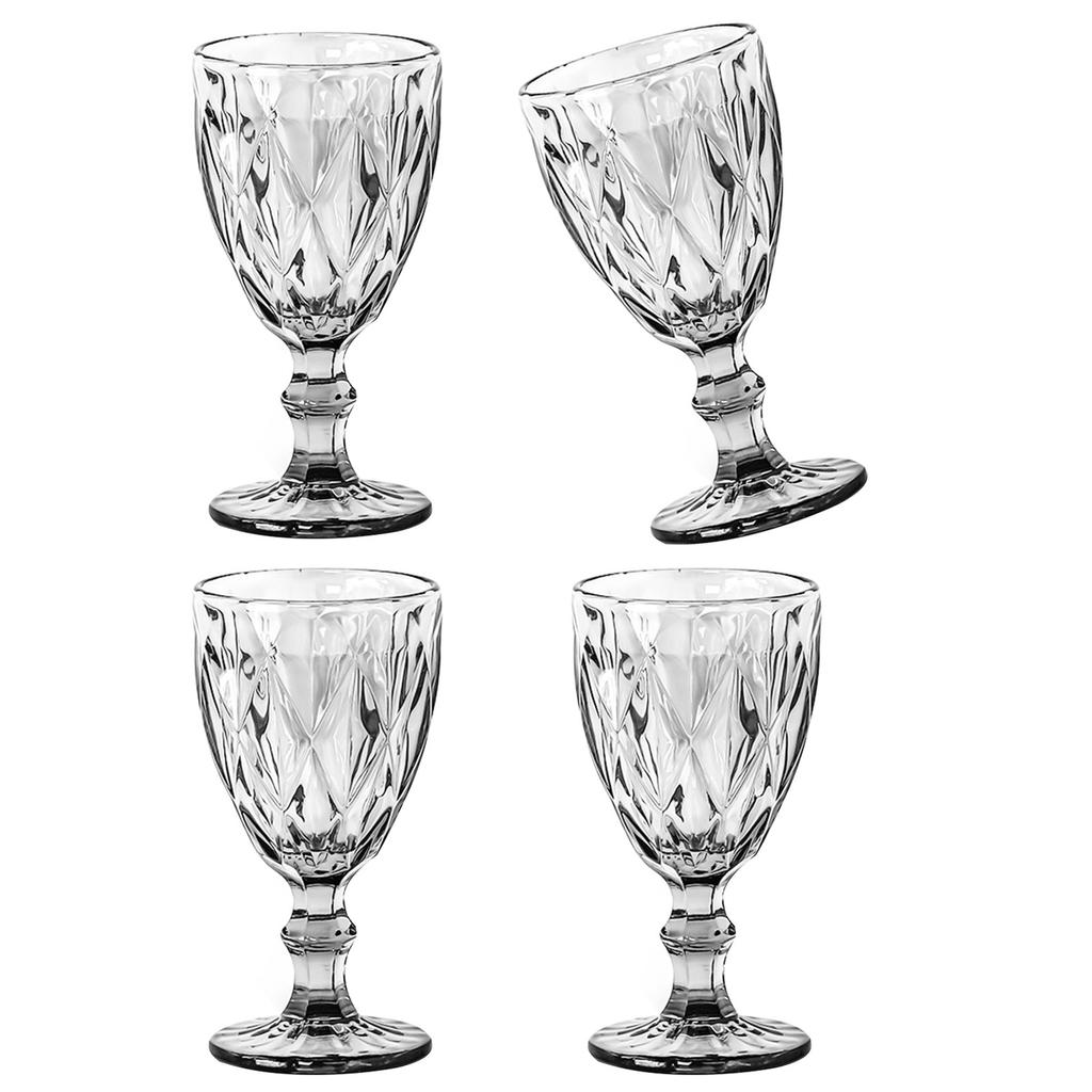 Set de 4 Pahare Elegante de Șampanie Embosate Articole de Sticlă pentru Nuntă Pahare de Vin Cupe Articole pentru Băuturi pentru Celebrare