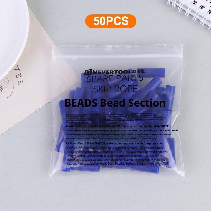 Jump Rope Hard Beads 1 Inch Length 50Pcs Pack for Beaded Skipping Rope Making Replaceable Fitness Training Accessories