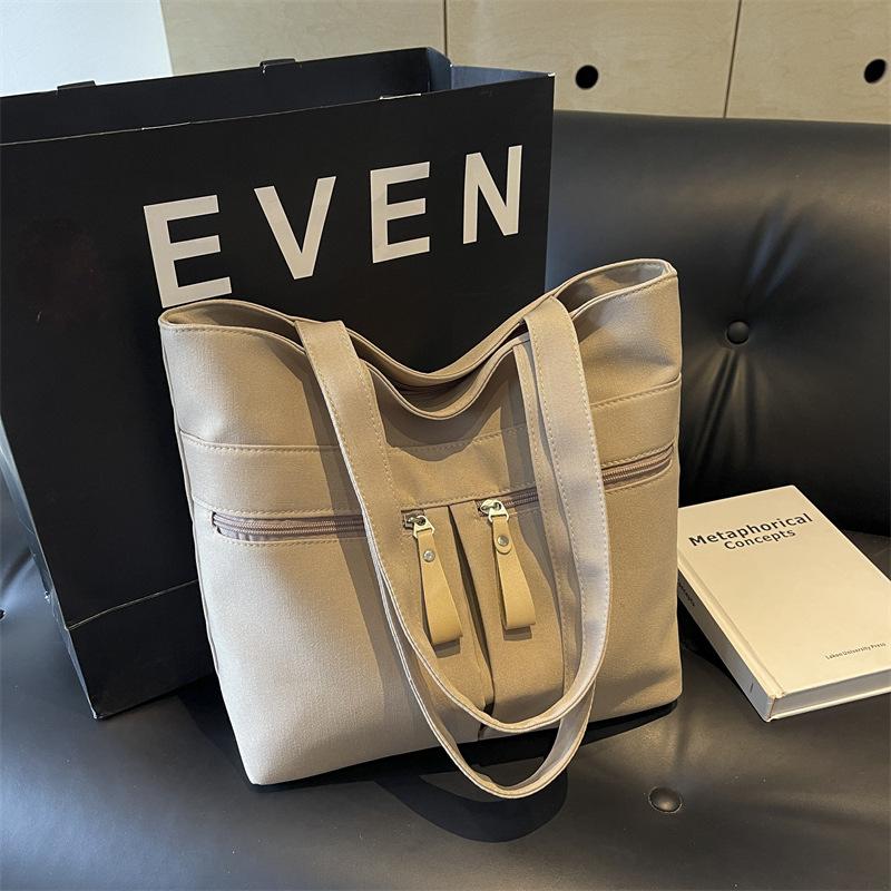 Canvas Bag Women's Large Capacity 2025 New Casual Shoulder Bag Fashion Sense College Students Commuting Shoulder Bag