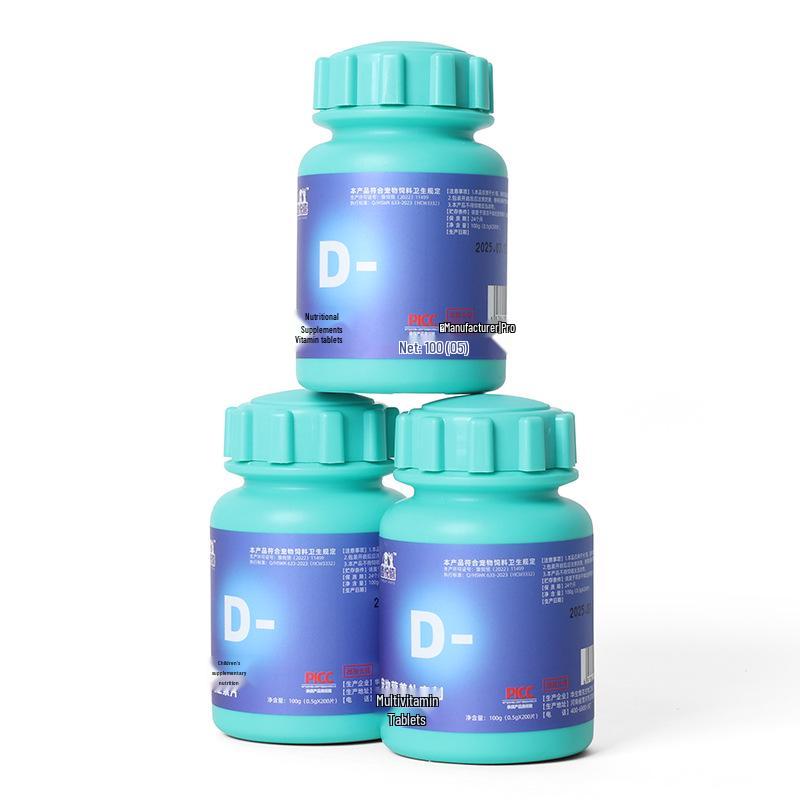 Pet Multivitamin & Calcium Tablets for Cats and Dogs - Health Supplement