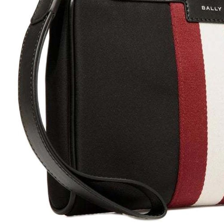 Bally Code Logo Zip Nylon Clutch Men Clutch Black 6308759