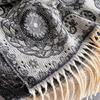 [T841] New Winter Warm Ethnic Style Women Scarf Blanket Thick Pashmina Shawl Wrap Cashmere Jacquard Neckerchief Poncho Stoles