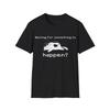 Waiting For Something To Happen Cat Shirt | Lazy Cat Graphic Tee Soft Cotton